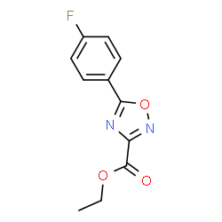 3-(ethoxycarbonyl)-5-(4'-fluorophenyl)-1,2,4-oxadiazole Structure