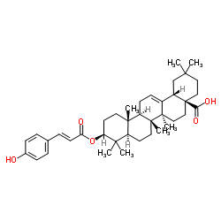 3-O-对香豆酰齐墩果酸结构式