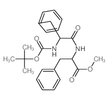 D-Phenylalanine,N-[(1,1-dimethylethoxy)carbonyl]-L-phenylalanyl-, methyl ester结构式