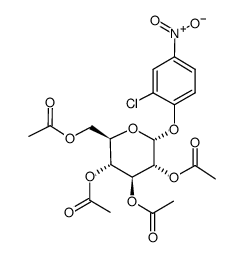 2-Chloro-4-nitrophenyl 2,3,4,6-tetra-O-acetyl-a-D-glucopyranoside Structure