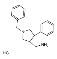 [(3R,4R)-1-BENZYL-4-PHENYLPYRROLIDIN-3-YL]METHANAMINIUM CHLORIDE Structure