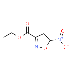 3-Isoxazolecarboxylicacid,4,5-dihydro-5-nitro-,ethylester(9CI) structure