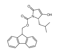 (5S)-4-Hydroxy-5-isobutyl-(9-fluorenylmethyloxycarbonyl)-pyrrol-2(5H)-one Structure