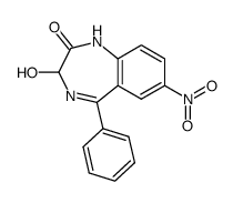 3-Hydroxy-7-nitro-5-phenyl-1H-1,4-benzodiazepin-2(3H)-one结构式