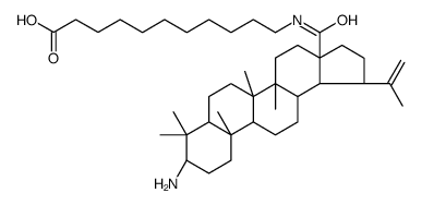 11-[[(1R,3aS,5aR,5bR,7aR,9S,11aR,11bR,13aR,13bR)-9-amino-5a,5b,8,8,11a-pentamethyl-1-prop-1-en-2-yl-1,2,3,4,5,6,7,7a,9,10,11,11b,12,13,13a,13b-hexadecahydrocyclopenta[a]chrysene-3a-carbonyl]amino]undecanoic acid结构式