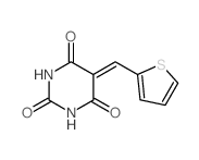 5-(thiophen-2-ylmethylidene)-1,3-diazinane-2,4,6-trione结构式
