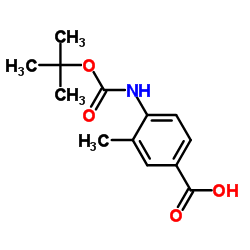 Boc-4-氨基-3-甲基苯甲酸结构式