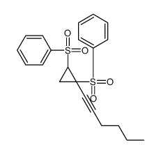 [2-(benzenesulfonyl)-2-hex-1-ynylcyclopropyl]sulfonylbenzene结构式