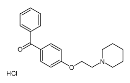 Phenyl{4-[2-(1-piperidinyl)ethoxy]phenyl}methanone hydrochloride (1:1)结构式