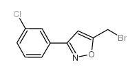 5-BROMOMETHYL-3-(3-CHLORO-PHENYL)-ISOXAZOLE Structure