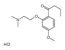 2-(2-butanoyl-5-methoxyphenoxy)ethyl-dimethylazanium,chloride Structure