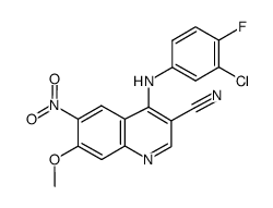 4-(3-Chloro-4-fluoro-phenylamino)-7-methoxy-6-nitro-quinoline-3-carbonitrile Structure