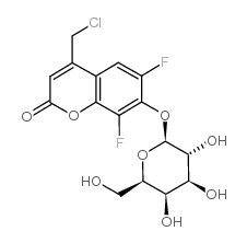 4-(chloromethyl)-6,8-difluoro-7-[(2S,3R,4S,5R,6R)-3,4,5-trihydroxy-6-(hydroxymethyl)oxan-2-yl]oxychromen-2-one Structure