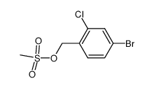 4-bromo-2-chloro-1-((methanesulfonyloxy)-methyl)benzene结构式
