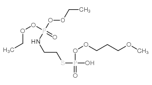 N-diethoxyphosphoryl-2-(methoxy-propoxy-phosphoryl)sulfanyl-ethanamine结构式