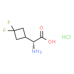 (R)-2-氨基-2-(3,3-二氟环丁基)乙酸盐酸盐结构式