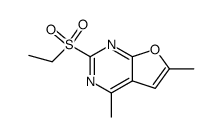 2-ethanesulfonyl-4,6-dimethyl-furo[2,3-d]pyrimidine结构式