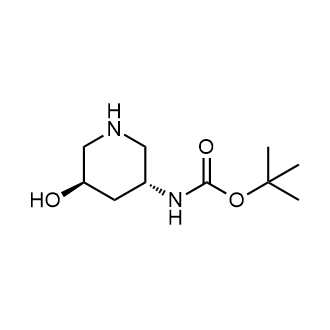 ((3R,5R)-5-羟基哌啶-3-基)氨基甲酸叔丁酯结构式