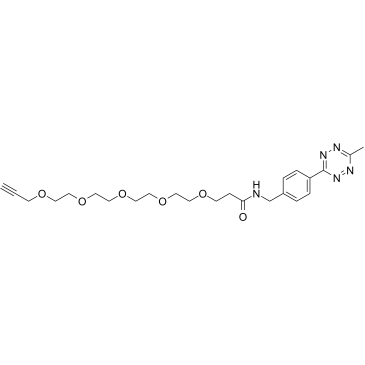 N-(4-(6-Methyl-1,2,4,5-tetrazin-3-yl)benzyl)-4,7,10,13,16-pentaoxanonadec-18-ynamide picture