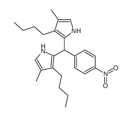 3-butyl-2-[(3-butyl-4-methyl-1H-pyrrol-2-yl)-(4-nitrophenyl)methyl]-4-methyl-1H-pyrrole结构式