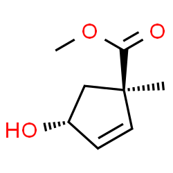 2-Cyclopentene-1-carboxylicacid,4-hydroxy-1-methyl-,methylester,(1R,4R)-结构式