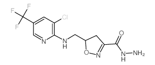 5-(([3-CHLORO-5-(TRIFLUOROMETHYL)-2-PYRIDINYL]AMINO)METHYL)-4,5-DIHYDRO-3-ISOXAZOLECARBOHYDRAZIDE结构式