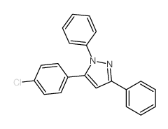 1H-Pyrazole,5-(4-chlorophenyl)-1,3-diphenyl- Structure