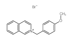 Isoquinolinium,2-[(4-methoxyphenyl)methyl]-, bromide (1:1) Structure