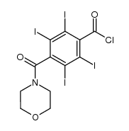 2,3,5,6-tetraiodo-4-(morpholine-4-carbonyl)-benzoyl chloride Structure