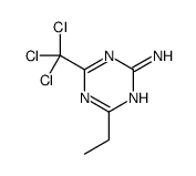 4-ethyl-6-(trichloromethyl)-1,3,5-triazin-2-amine Structure