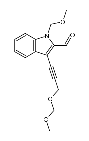 3-(3-(methoxymethoxy)prop-1-yn-1-yl)-1-(methoxymethyl)-1H-indole-2-carbaldehyde结构式