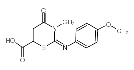 2-(4-methoxyphenyl)imino-3-methyl-4-oxo-1,3-thiazinane-6-carboxylic acid Structure