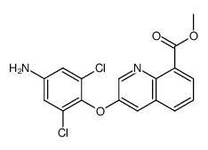3-(4-Amino-2,6-dichloro-phenoxy)-quinoline-8-carboxylic acid methyl ester Structure