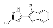 5-(3-chloro-1-benzothiophen-2-yl)-1,2-dihydro-1,2,4-triazole-3-thione结构式