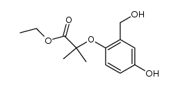 2-(4-hydroxy-2-hydroxymethyl-phenoxy)-2-methyl-propionic acid ethyl ester Structure