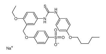 sodium,4-[[2-ethoxy-5-[(4-pentoxyphenyl)carbamothioylamino]phenyl]methoxy]benzenesulfonate Structure