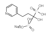 sodium,(1-hydroxy-1-phosphono-3-pyridin-3-ylpropyl)phosphonic acid结构式