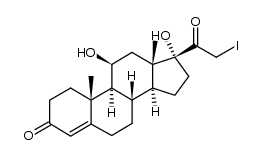 11β,17α-dihydroxy-21-iodopregn-4-ene-3,20-dione Structure