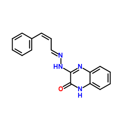 3-{(2E)-2-[(2Z)-3-Phenyl-2-propen-1-ylidene]hydrazino}-2(1H)-quinoxalinone Structure