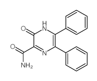 2-Pyrazinecarboxamide,3,4-dihydro-3-oxo-5,6-diphenyl- Structure