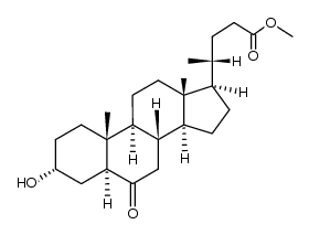 3α-hydroxy-6-oxo-5α-cholanoic acid-(24)-methyl ester结构式