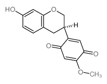 2,5-Cyclohexadiene-1,4-dione,2-[(3R)-3,4-dihydro-7-hydroxy-2H-1-benzopyran-3-yl]-5-methoxy- picture