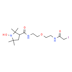 3-(2-(2-(2-IDOACETAMIDO)ETHOXY)ETHYLCARBAMOYL)-2,2,5,5-TETRA METHYL-1-PYRROLIDINYLOXY Structure
