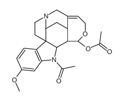 (17S)-1-Acetyl-19,20-didehydro-17,18-epoxy-11-methoxycuran-17-ol acetate结构式