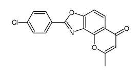 2-(4-chlorophenyl)-8-methylpyrano[2,3-e][1,3]benzoxazol-6-one结构式