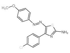 2-Thiazolamine,4-(4-chlorophenyl)-5-[2-(4-methoxyphenyl)diazenyl]- Structure