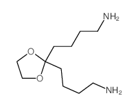 4-[2-(4-aminobutyl)-1,3-dioxolan-2-yl]butan-1-amine结构式