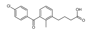 4-[3-(4-chlorobenzoyl)-2-methylphenyl]butanoic acid结构式