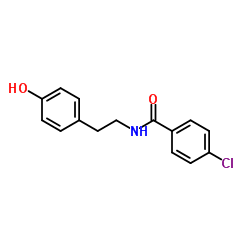 4-氯-N-[2-(4-羟基苯基)乙基]苯甲酰胺结构式
