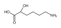 (2S)-6-amino-2-hydroxyhexanoic acid Structure